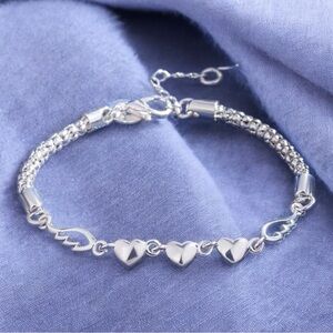 Heart Bracelet Sterling Silver